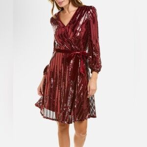 New. Nanette Lepore Red wine Sequin Dress. Size 4 women’s.